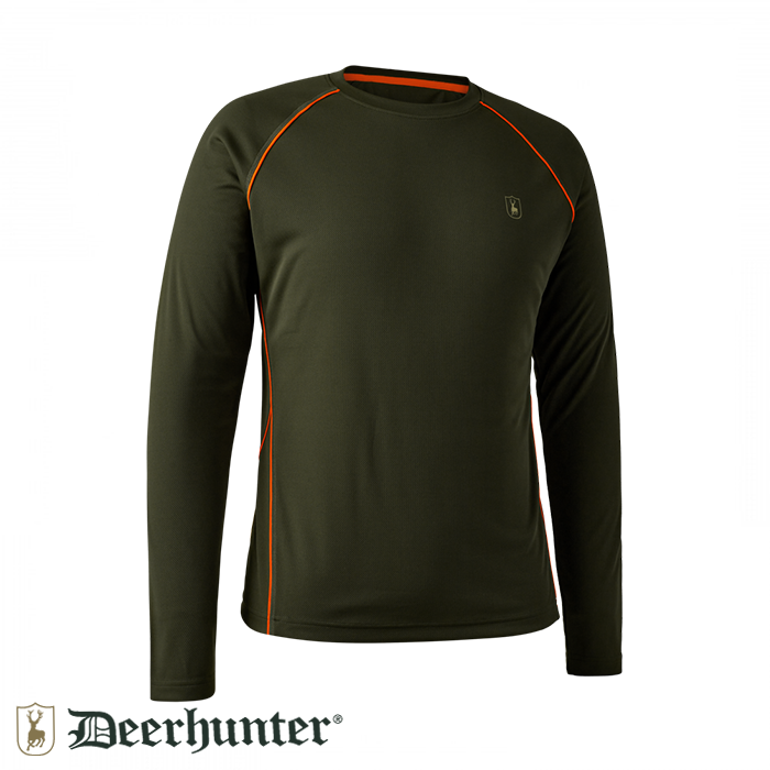 ded4b2c2-a2b8-4f21-affc-782f88616e92 DEERHUNTER Chamois Uzun Kollu Tişört 361 Yeşil 2XL