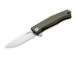 Lionsteel MT01A GS Myto Stone Washed M390 Blade, Green Aluminum Handle Çakı