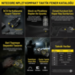 NITECORE NPL27 650 LUMEN SARJLI SILAH FENERİ